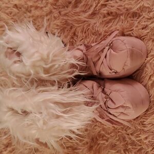 Adorable Pastel Pink Furry Slippers